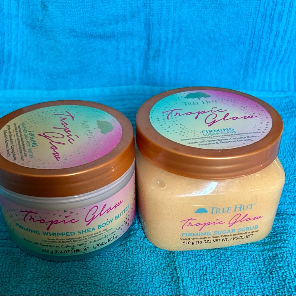 Cream and Tan Exfoliant & Scrub Bath & Body Set